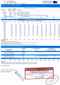 Certificação Fotovoltec
