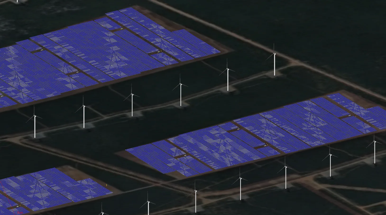 Estudos de Energia em Usinas Híbridas: Solar e Eólica UFV de 55 MW e Eólico de 189 MW