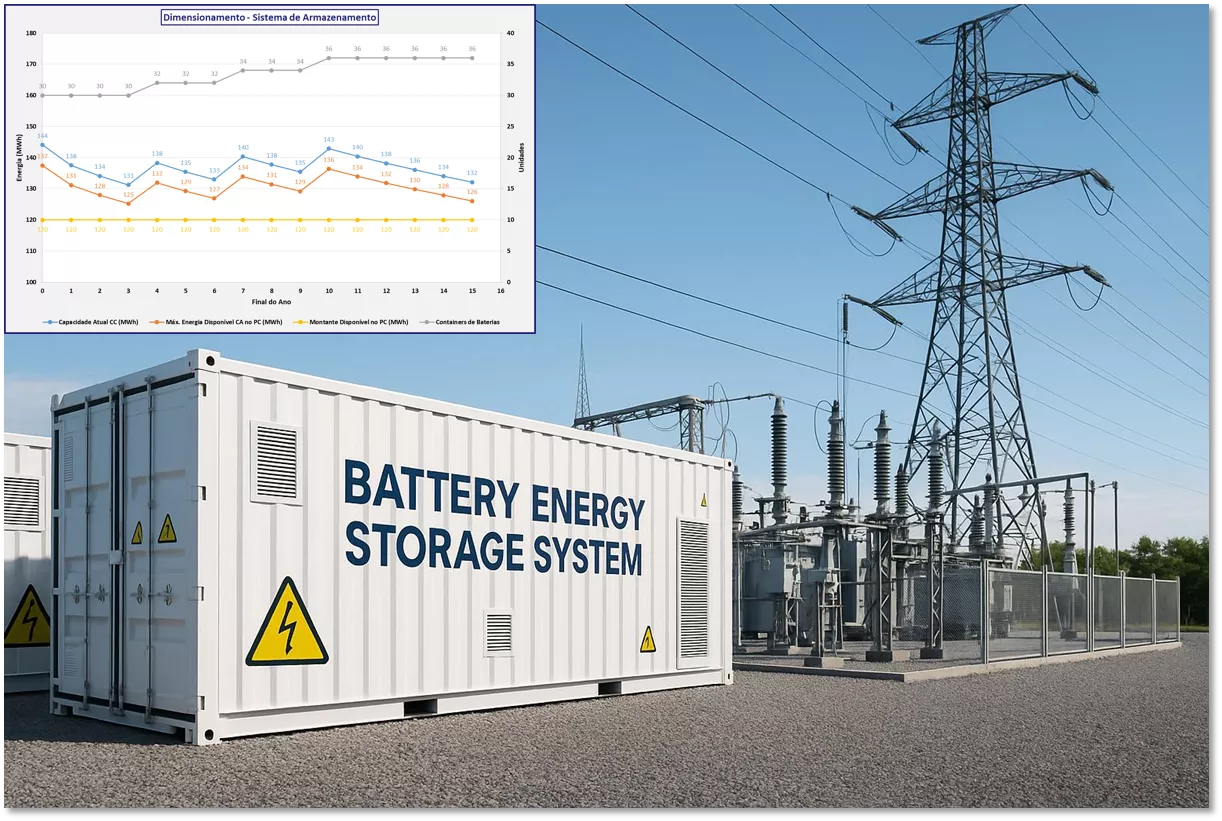Sistemas BESS no SIN 1 BESS com 120MW/480GWh